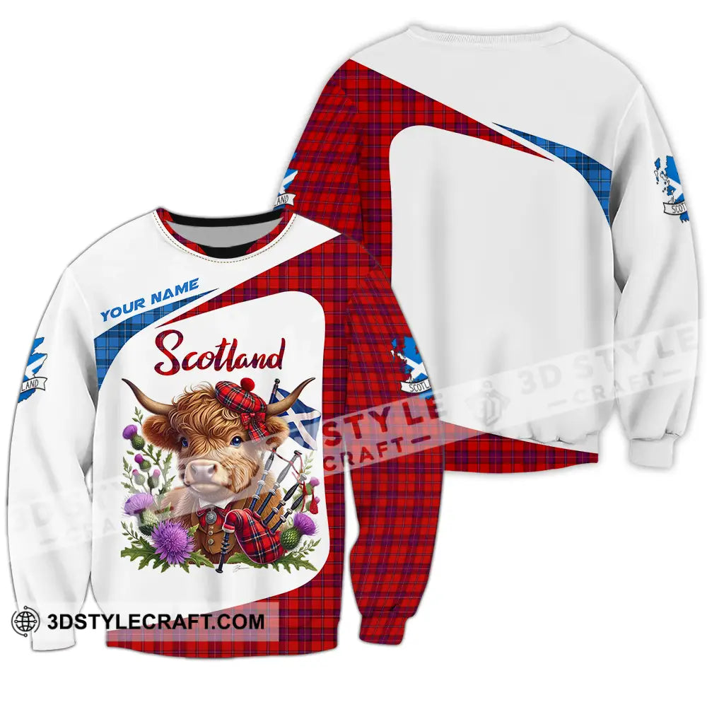 Unisex Shirt - Custom Text Shirt Scotland Highland Cow Shirt Long Sleeve / S T-shirt