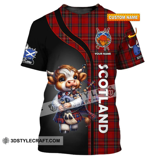 Unisex Shirt - Custom Text Shirt, Scotland Highland Cow Shirt style option 1