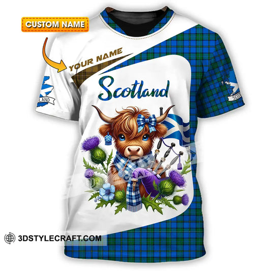Unisex Shirt - Custom Text Shirt Scotland Highland Cow Shirt T-shirt