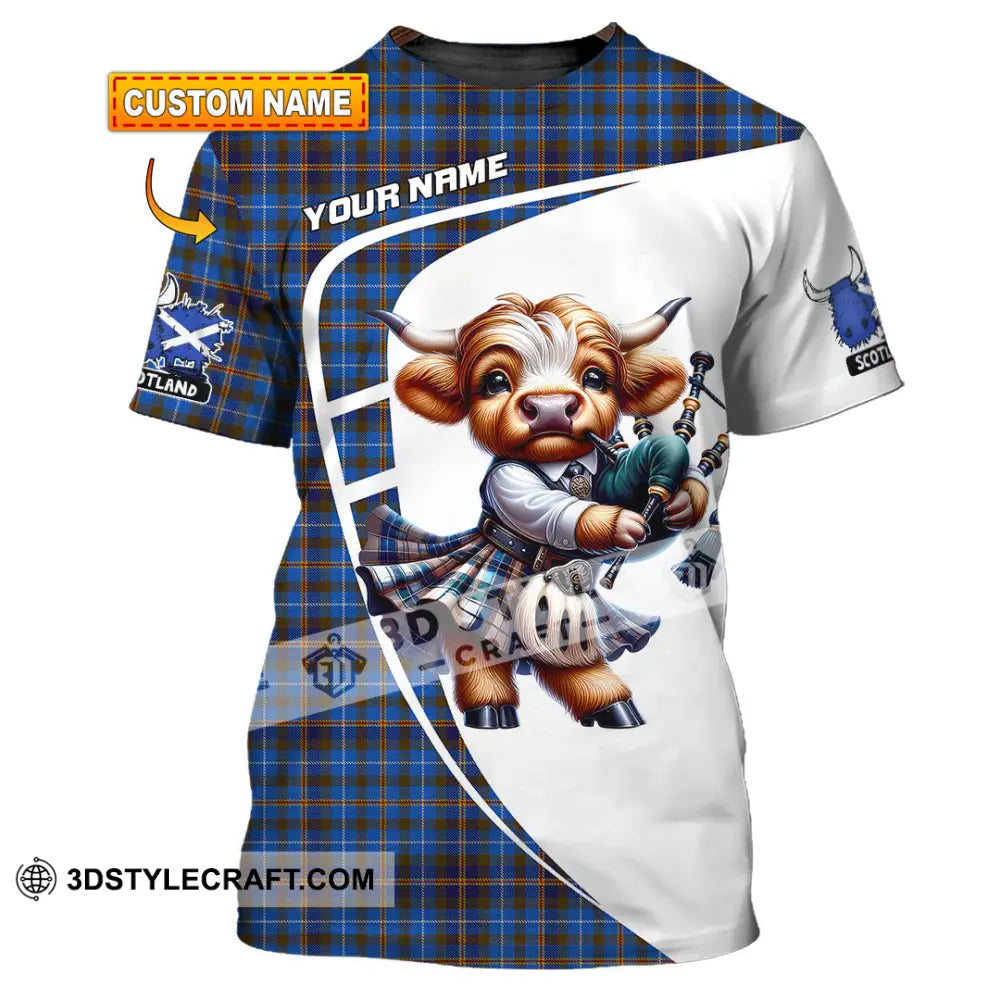 Unisex Shirt - Custom Text Shirt Scotland Highland Cow Shirt T-shirt
