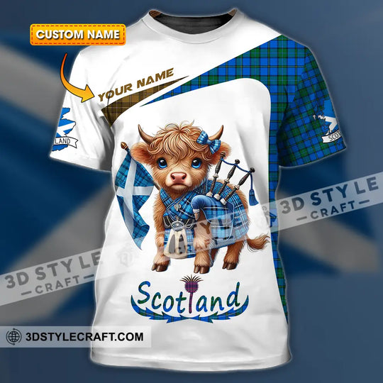 Unisex Shirt - Custom Text Shirt, Scotland Highland Cow Shirt style option 1