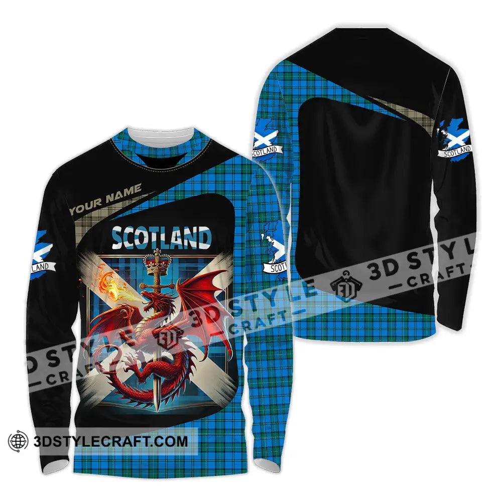 Unisex Shirt - Custom Text Shirt Scotland Shirt Long Sleeve Shirt / S T-shirt
