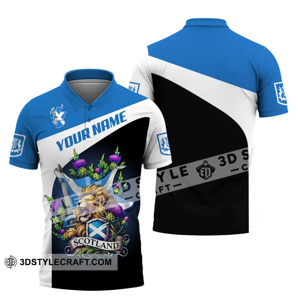 Unisex Shirt - Custom Text Shirt Scotland Shirt Polo Shirt / S T-shirt