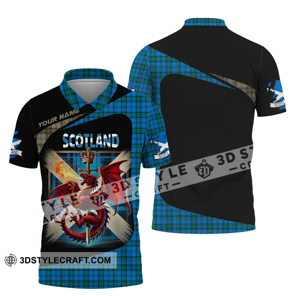 Unisex Shirt - Custom Text Shirt Scotland Shirt Polo Shirt / S T-shirt