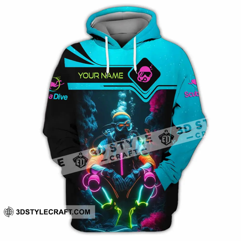 Unisex Shirt - Custom Text Shirt Scuba Diving Hoodie / S T-shirt