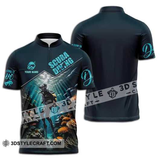 Unisex Shirt - Custom Text Shirt Scuba Diving style option 2