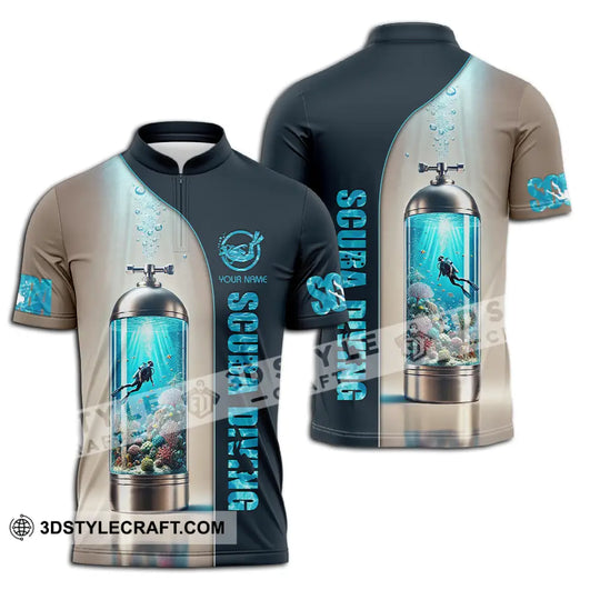 Unisex Shirt - Custom Text Shirt Scuba Diving style option 2