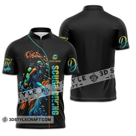 Unisex Shirt - Custom Text Shirt Scuba Diving style option 2