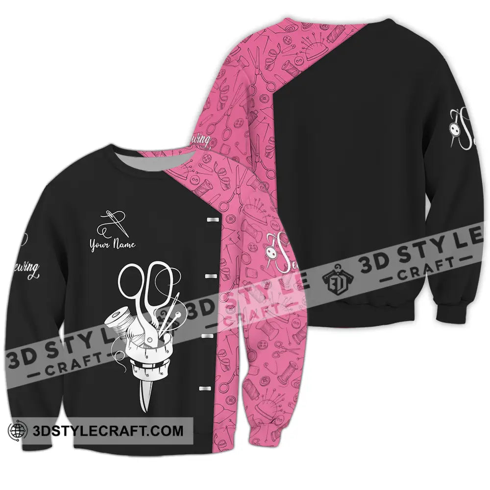 Unisex Shirt - Custom Text Shirt Sewing Shirt Long Sleeve / S T-shirt