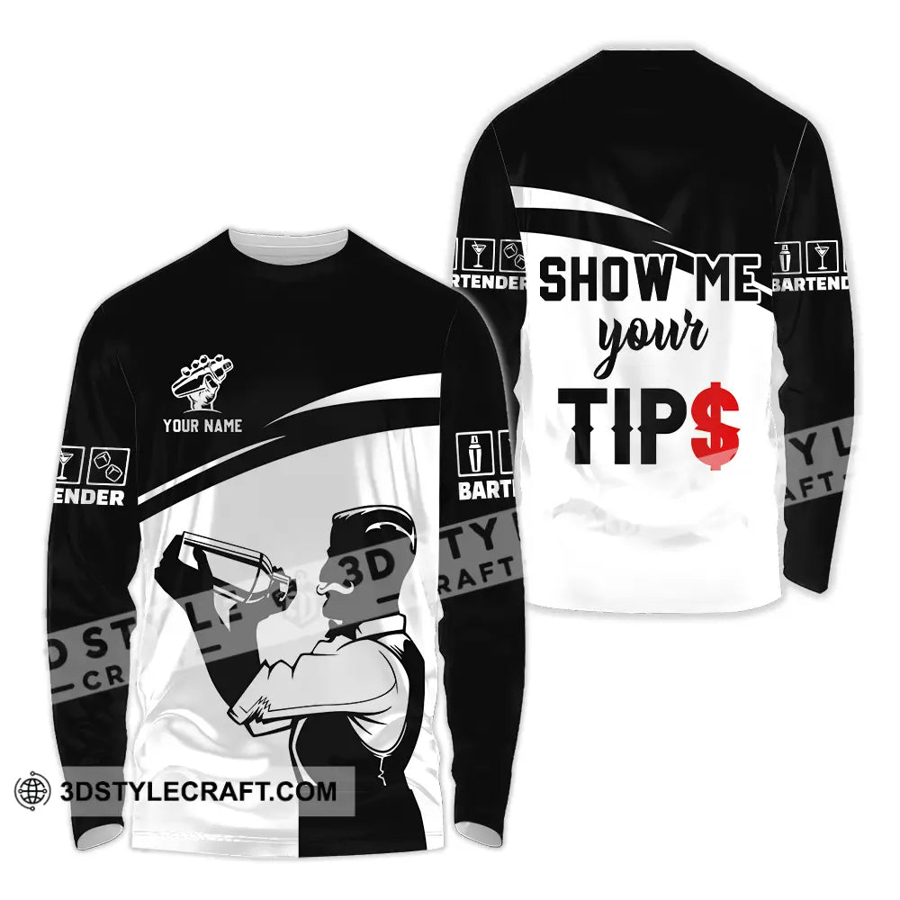Unisex Shirt - Custom Text Shirt Show Me Your Tips Shirt Long Sleeve Shirt / S T-shirt