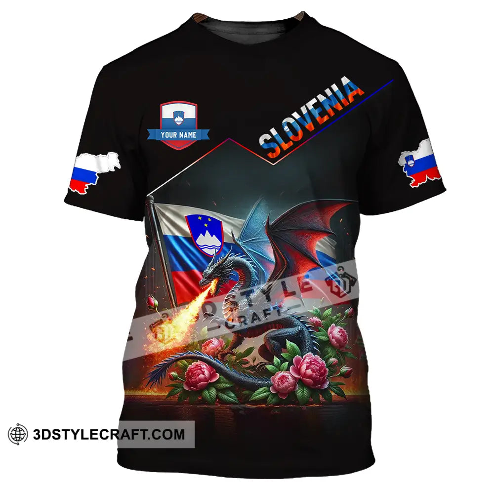 Unisex Shirt - Custom Text Slovenia T-Shirt / S T-Shirt