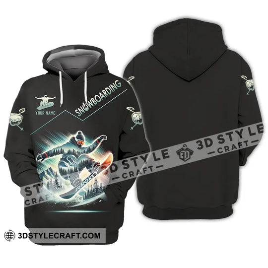 Unisex Shirt - Custom Text Shirt Snow Boarding style option 3