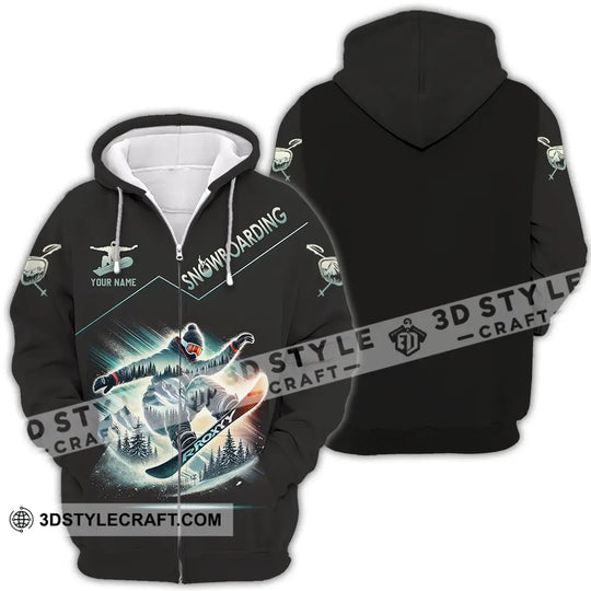 Unisex Shirt - Custom Text Shirt Snow Boarding style option 4