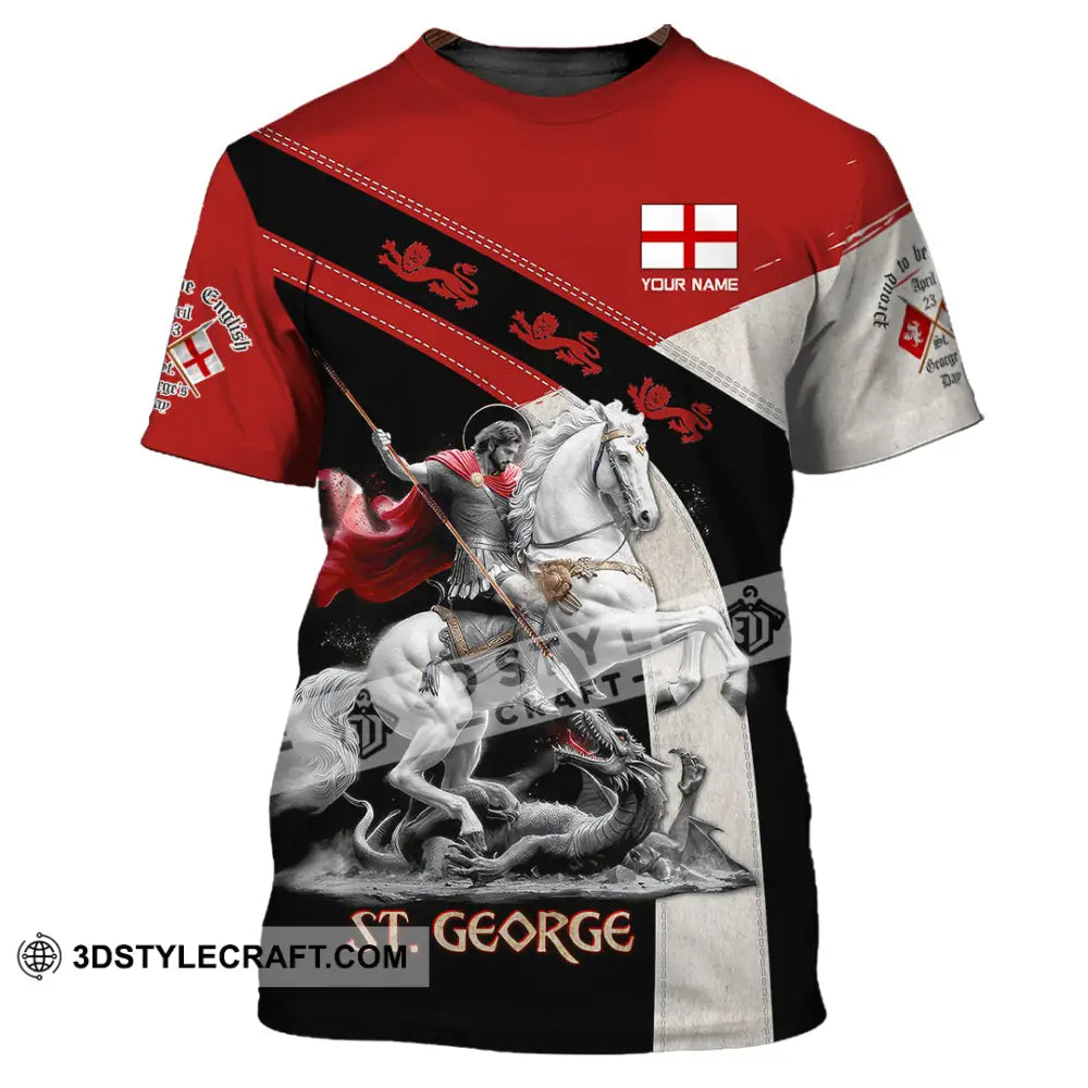 Unisex Shirt - Custom Text Shirt ST.George Templar Knight England Shirt T-Shirt / S T-shirt