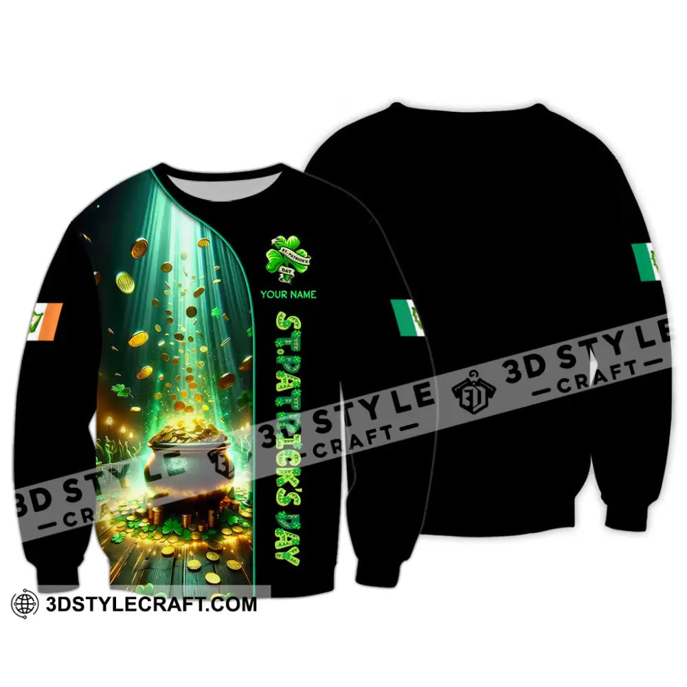 Unisex Shirt - Custom Text St.patrick’s Day Long Sleeve / S T-Shirt