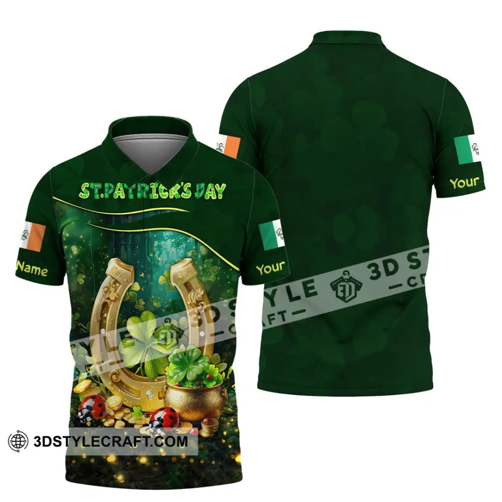 Unisex Shirt - Custom Text St.patrick’s Day Polo / S T-Shirt