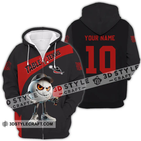 Unisex Shirt - Custom Text Shirt Table Tennis style option 4
