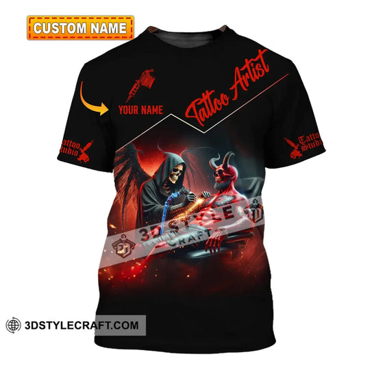 Unisex Shirt - Custom Text Shirt Tattoo Artist style option 1
