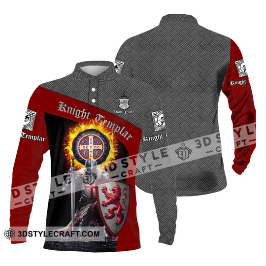Unisex Shirt - Custom Text Shirt, Templar Knight, England Shirt style option 3