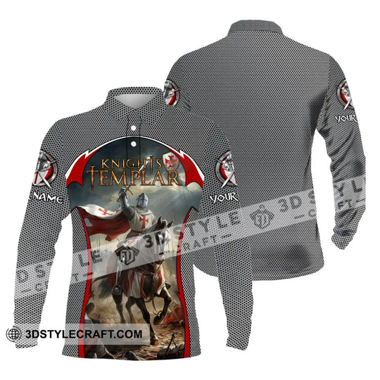 Unisex Shirt - Custom Text Shirt, Templar Knight, England Shirt style option 3