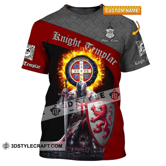 Unisex Shirt - Custom Text Shirt Templar Knight England Shirt T-shirt