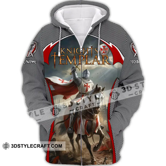 Unisex Shirt - Custom Text Shirt, Templar Knight, England Shirt style option 2