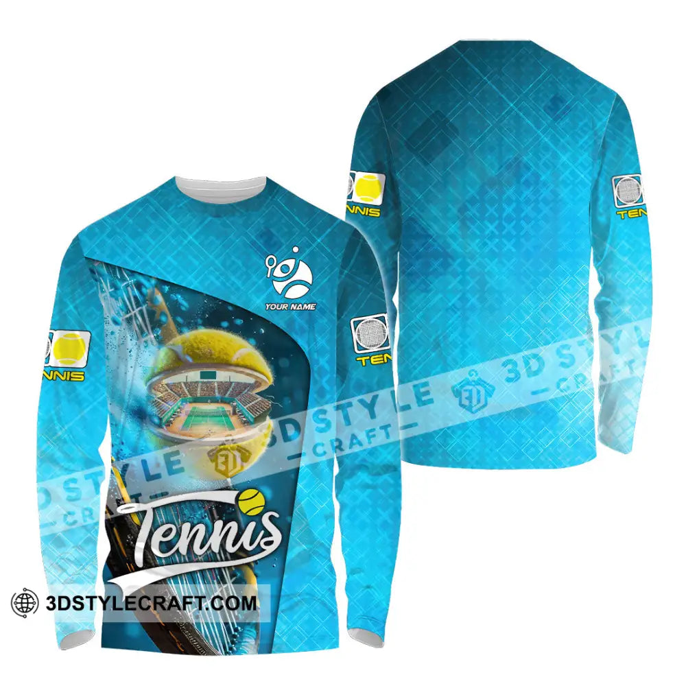 Unisex Shirt - Custom Text Shirt Tennis Shirt Long Sleeve Shirt / S T-shirt