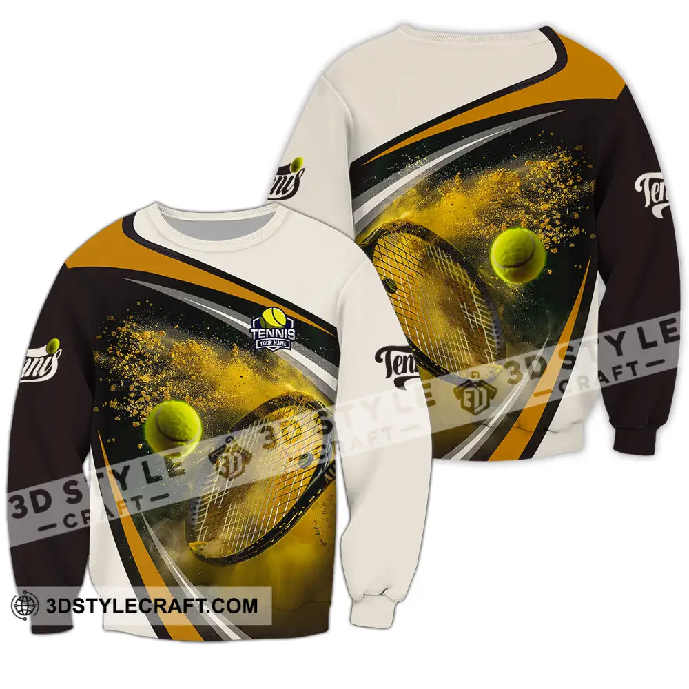 Unisex Shirt - Custom Text Tennis Long Sleeve / S T-Shirt