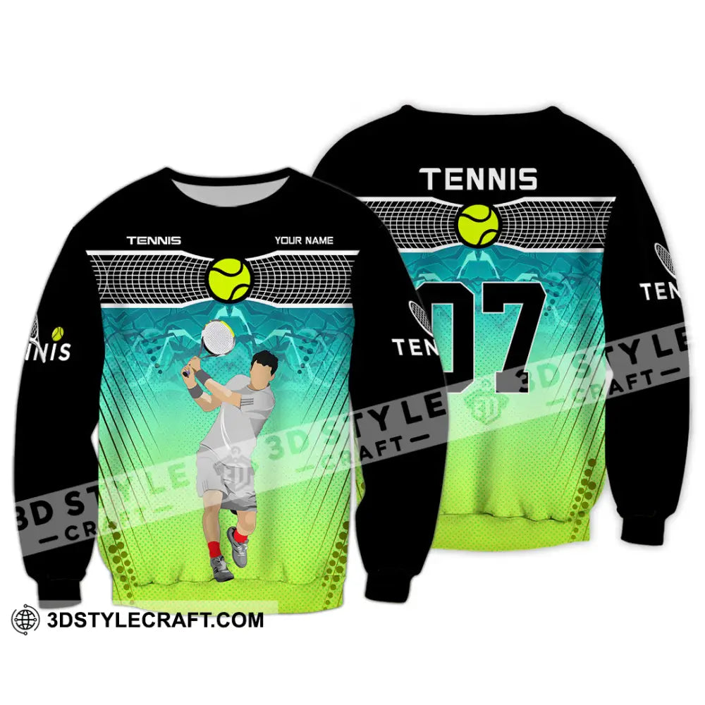 Unisex Shirt - Custom Text Shirt Tennis Shirt Long Sleeve / S T-shirt