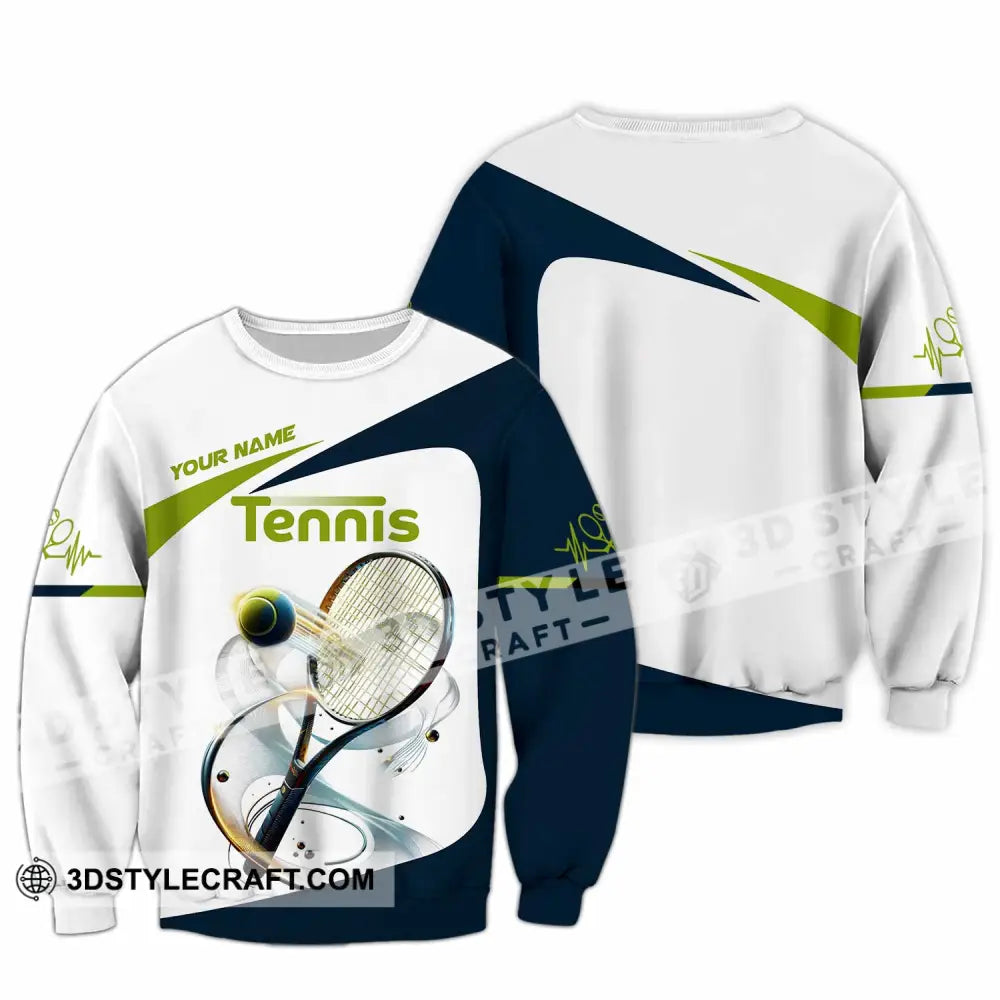 Unisex Shirt - Custom Text Tennis Player Long Sleeve / S T-Shirt