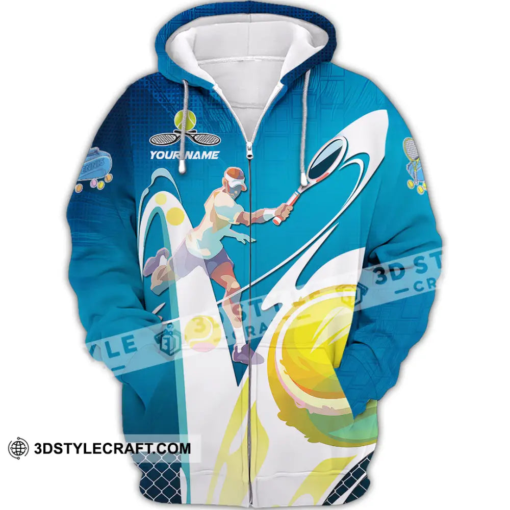 Unisex Shirt - Custom Text Shirt Tennis Shirt Zipper Hoodie / S T-shirt