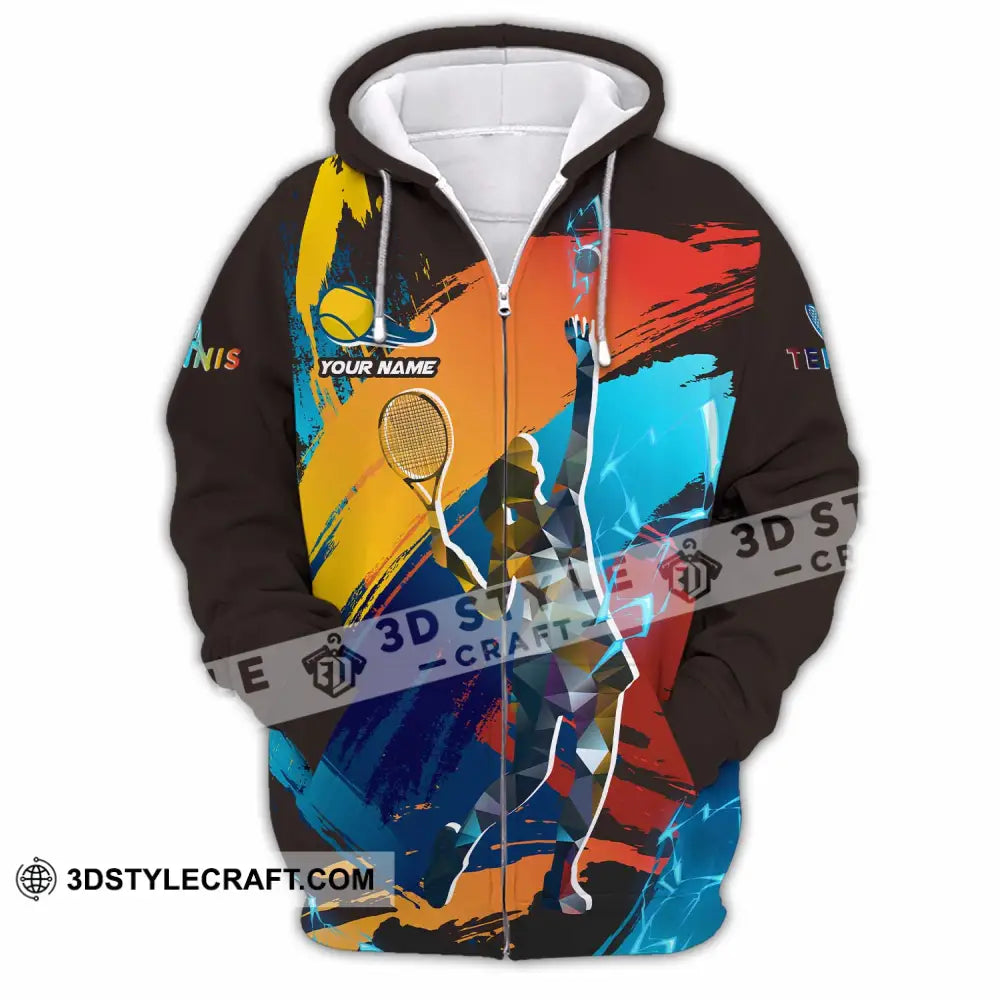 Unisex Shirt - Custom Text Shirt Tennis Shirt Zipper Hoodie / S T-shirt