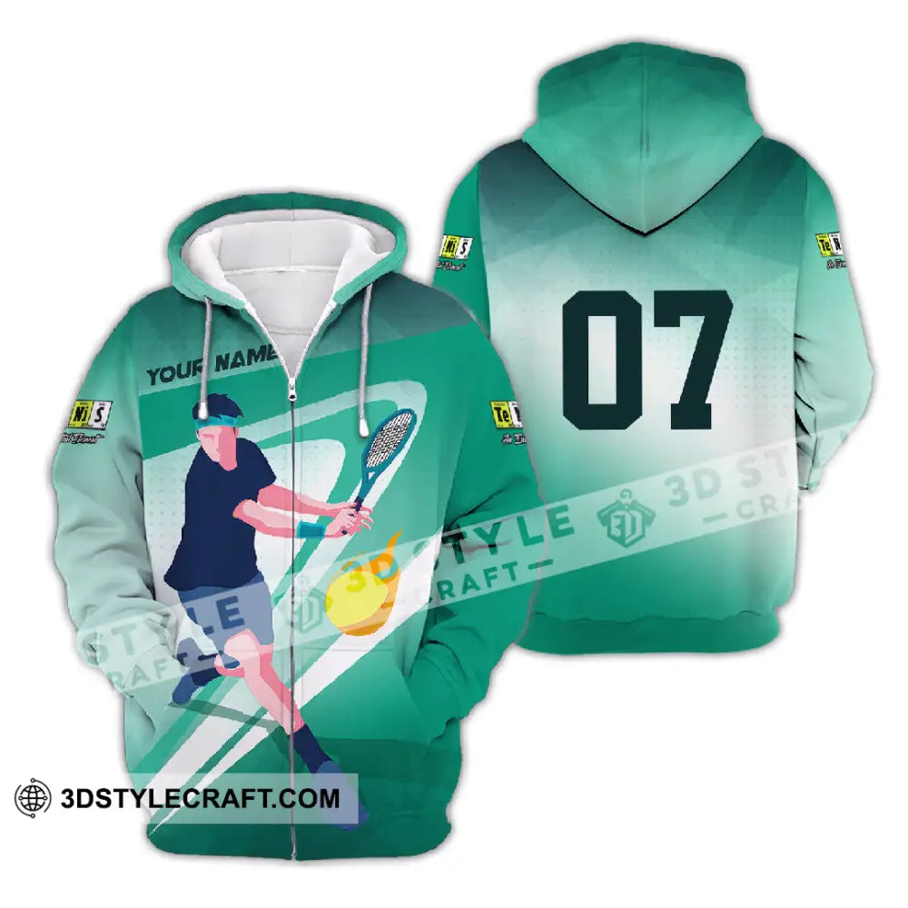 Unisex Shirt - Custom Text Shirt Tennis Shirt Zipper Hoodie / S T-shirt