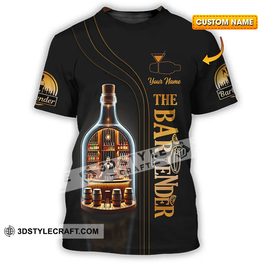 Unisex Shirt - Custom Text The Bartender T-Shirt