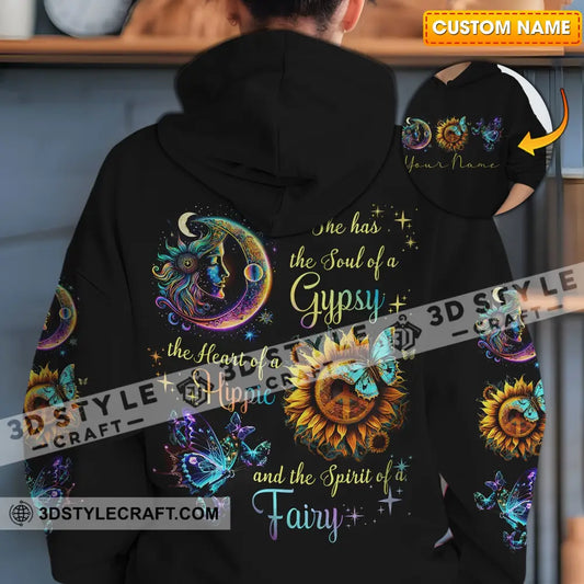 Unisex Shirt - Custom Text Shirt The Heart Of A Hippie Shirt T-shirt