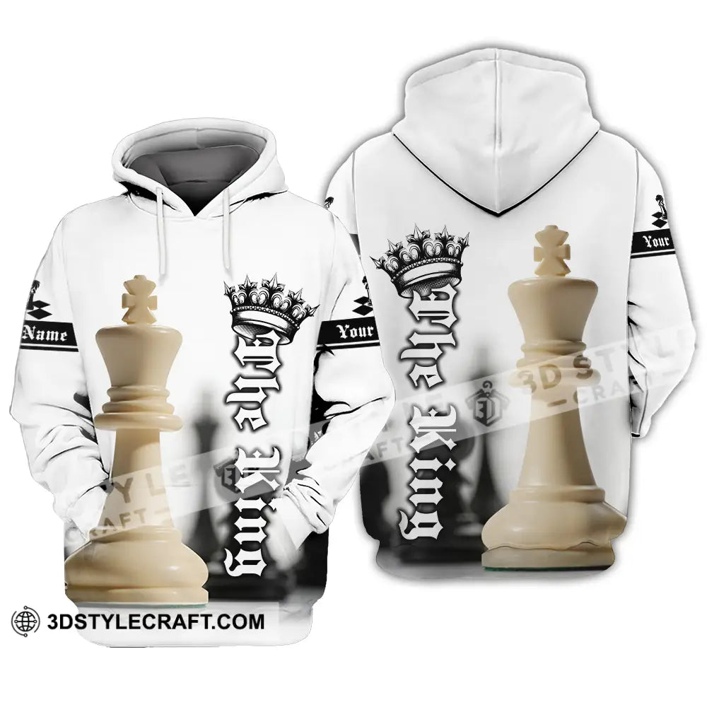 Unisex Shirt - Custom Text The King Chess Hoodie / S T-Shirt