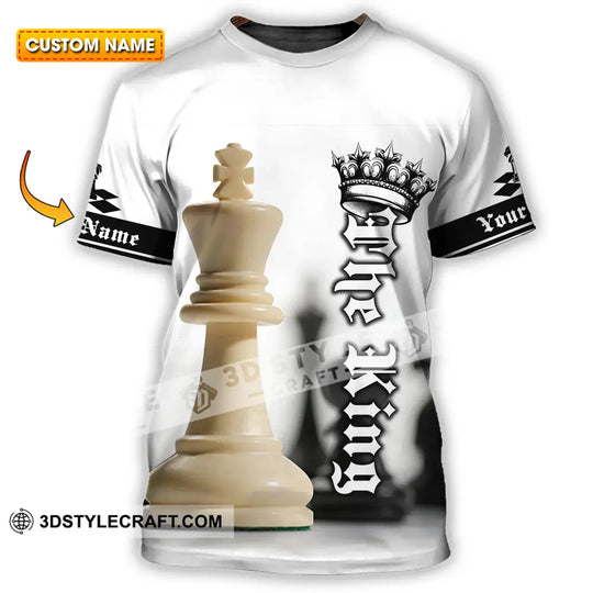 Unisex Shirt - Custom Text Shirt The King Chess style option 1