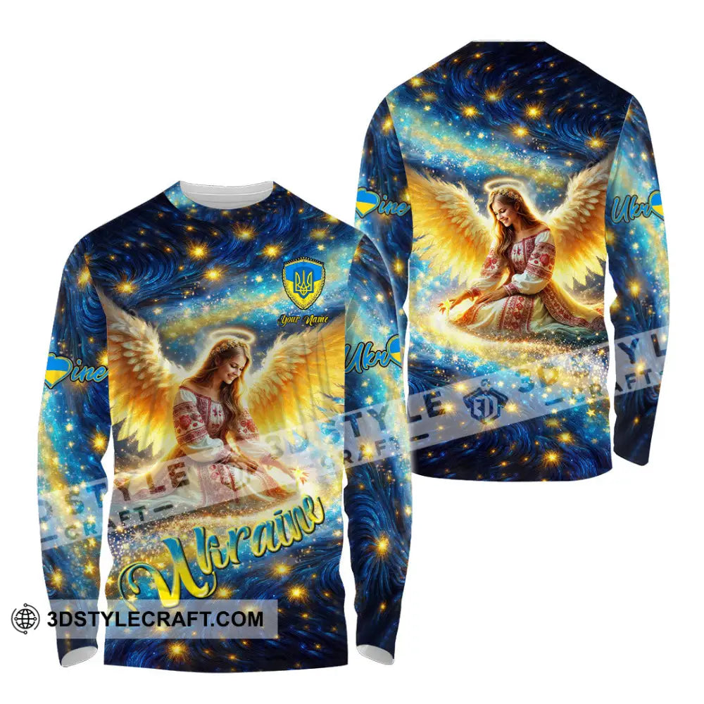 Unisex Shirt - Custom Text Shirt Ukraine Shirt Long Sleeve Shirt / S T-shirt