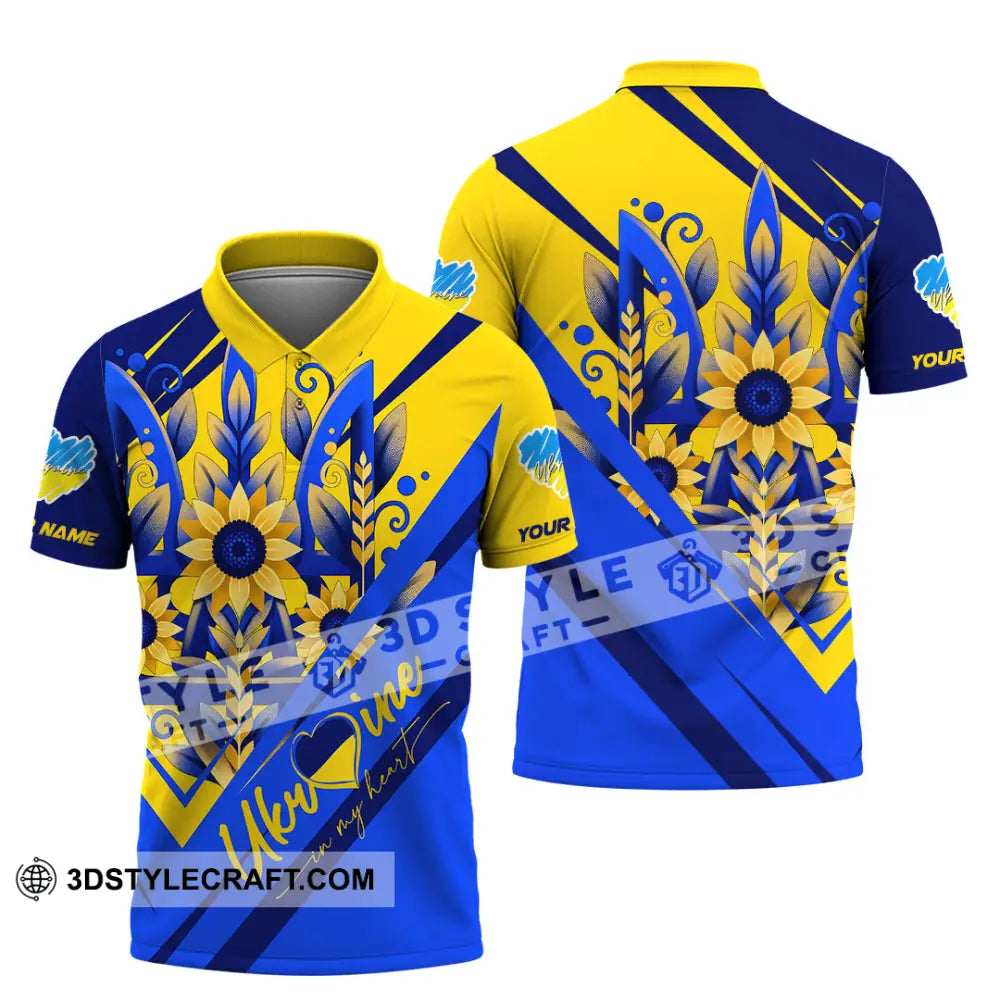 Unisex Shirt - Custom Text Shirt Ukraine Shirt Polo Shirt / S T-shirt
