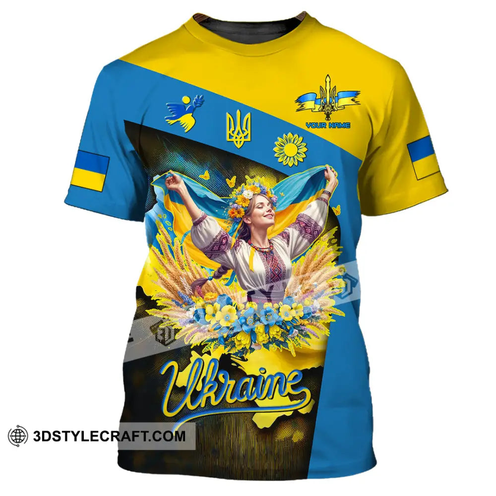 Unisex Shirt - Custom Text Shirt Ukraine Shirt T-Shirt / S T-shirt