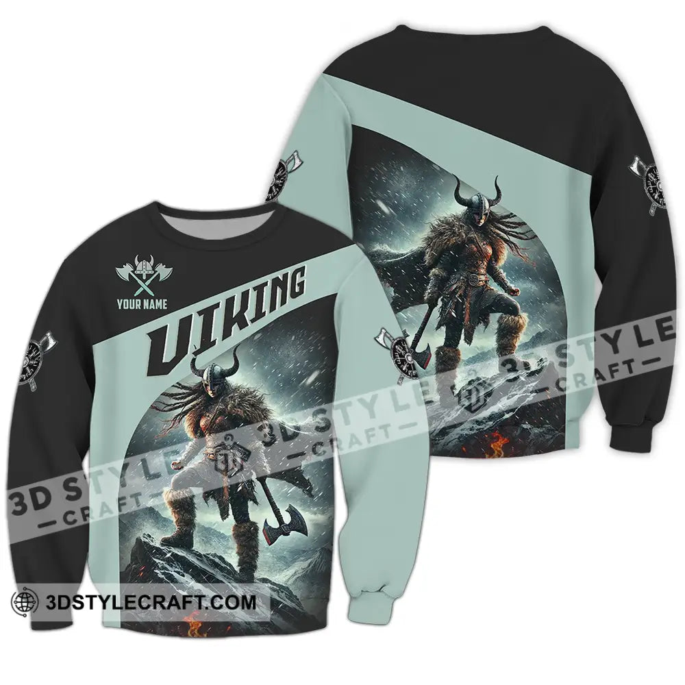 Unisex Shirt - Custom Text Viking Long Sleeve / S T-Shirt