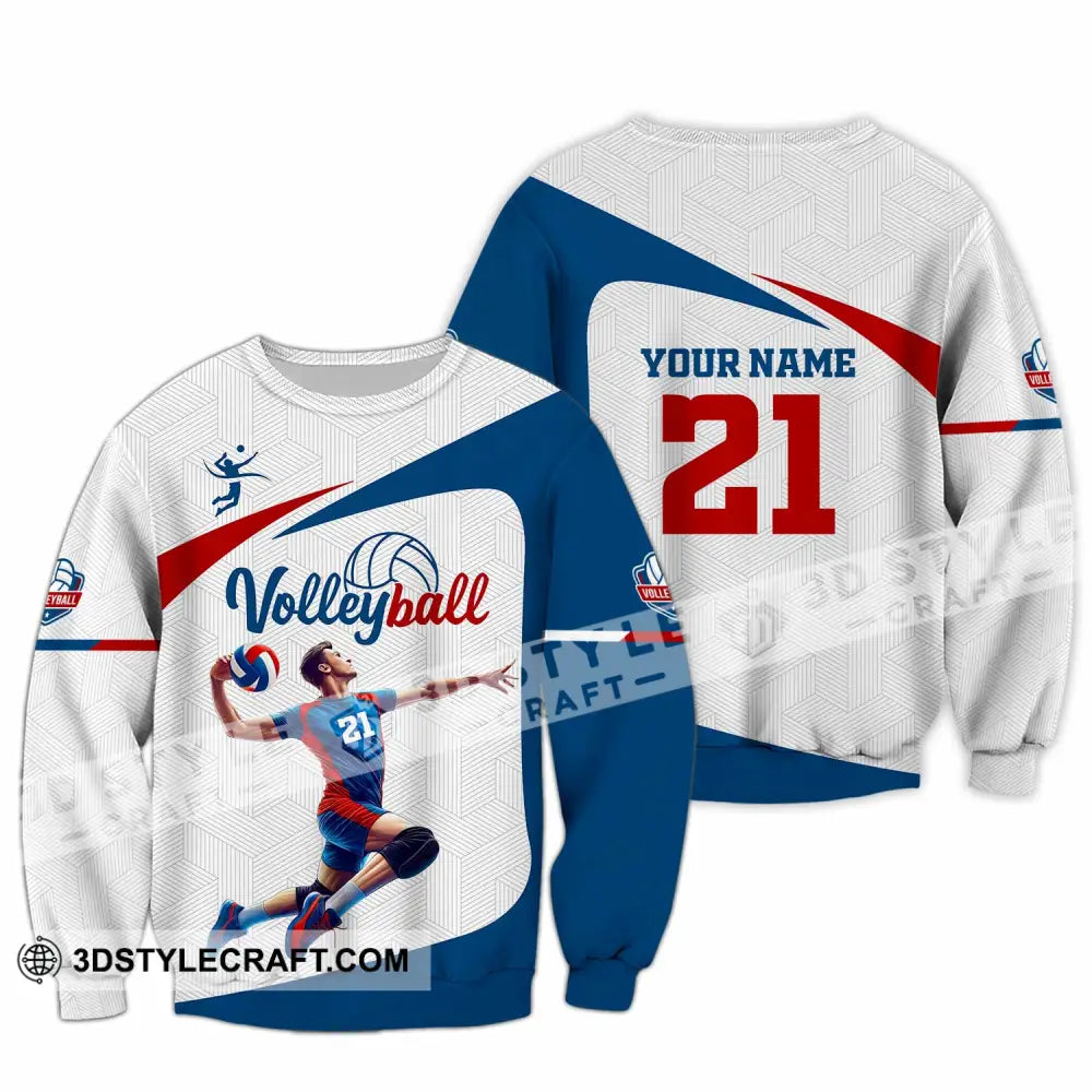 Unisex Shirt - Custom Text Shirt Volleyball Shirt Long Sleeve / S T-shirt