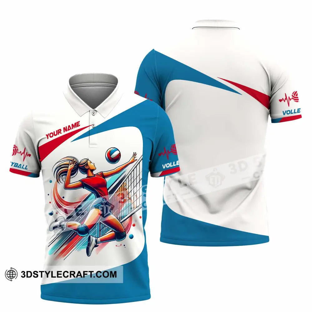 Unisex Shirt - Custom Text Shirt Volleyball Polo Shirt / S T-shirt