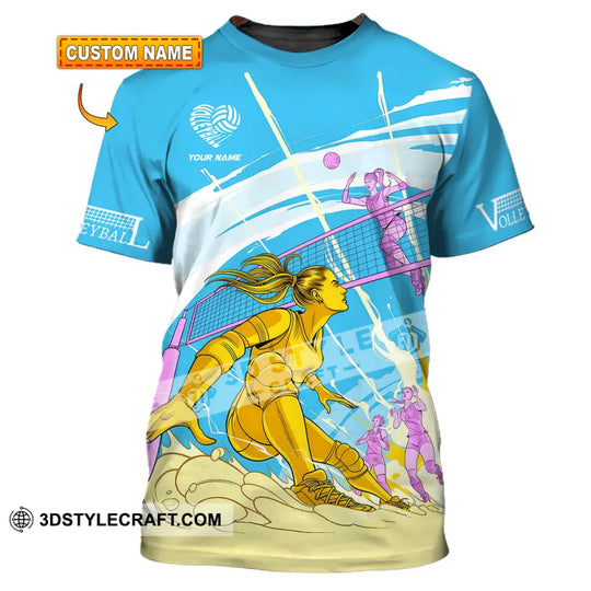 Unisex Shirt - Custom Text Shirt Volleyball style option 1