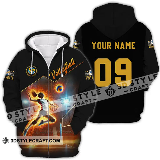 Unisex Shirt - Custom Text Shirt Volleyball style option 4