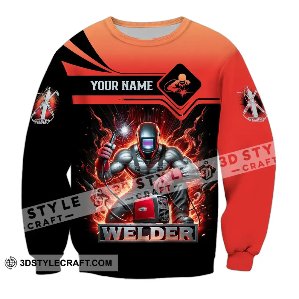 Unisex Shirt - Custom Text Welder Long Sleeve / S T-Shirt