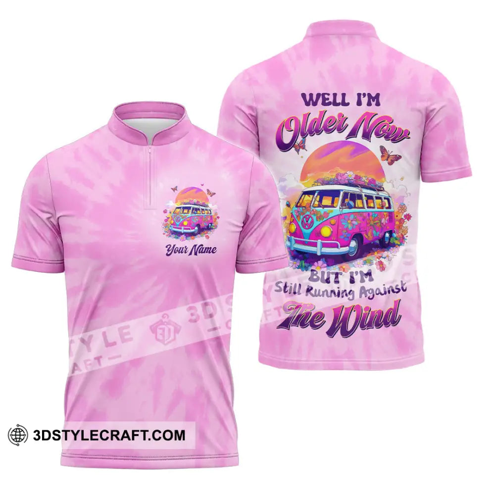 Unisex Shirt - Custom Text Shirt Well I’m Older Now But I’m Still Running Against The Wind Hippie Girl Shirt Zipper