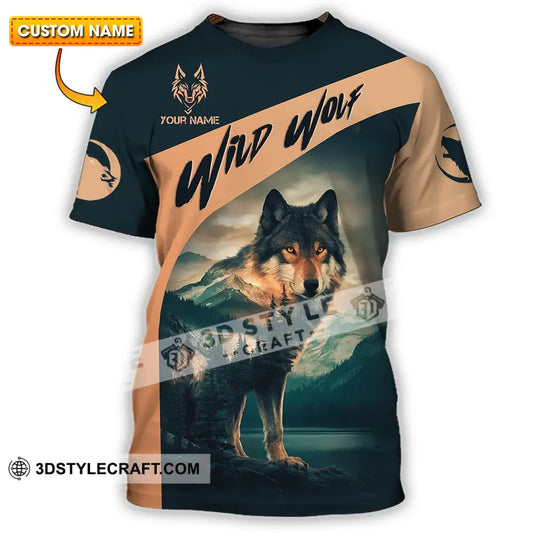 Unisex Shirt - Custom Text Wild Wolf T-Shirt