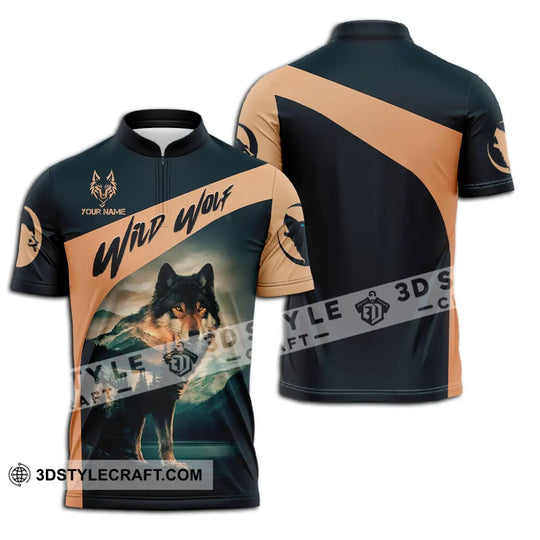 Unisex Shirt - Custom Text Shirt Wild Wolf style option 2