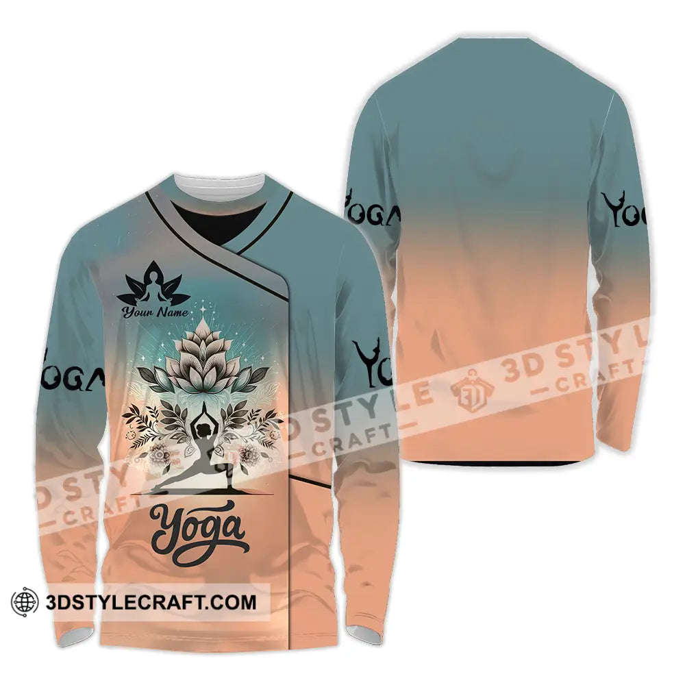 Unisex Shirt - Custom Text Yoga Long Sleeve / S T-Shirt